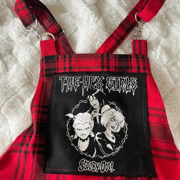 🔥Hot Topic Hex Girls XS dress women or kids! Cute Red Plaid Dress - Picture 3 of 3